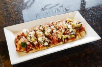 ontario restaurants lunch menu appetizer of grillled vegetable flatbread at symposium cafe