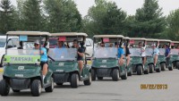 Golf cart parade charity tournament