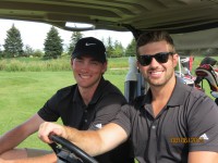 handsome smiles ready for golf