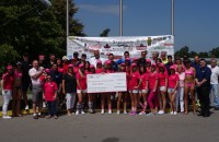 symposium golf tournament charity breast cancer cheque presentation 2014  20 000 from 2013