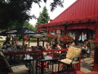 best beautiful outdoor restaurant patio dining guelph ontario near me at symposium cafe