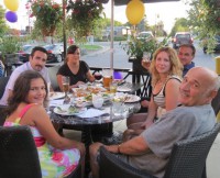 family on the patio