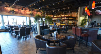 large party restaurant interiors at symposium restaurant in oakville