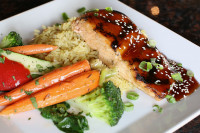 Teriyaki salmon seafood dinner dining ajax restaurant