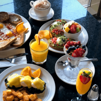 markham brunch spot restaurants menu variety at Symposium Cafe