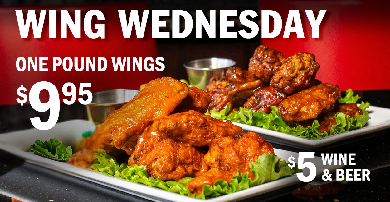 Wednesday wing specials at Symposium Cafe